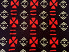 Black Red African Cotton Fabric, Geometric Ankara Wax Print Textile by Yard