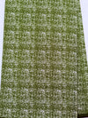 Olive Green White Geometric Ankara Cotton Fabric Per Yard, Textured African Print Sewing Material
