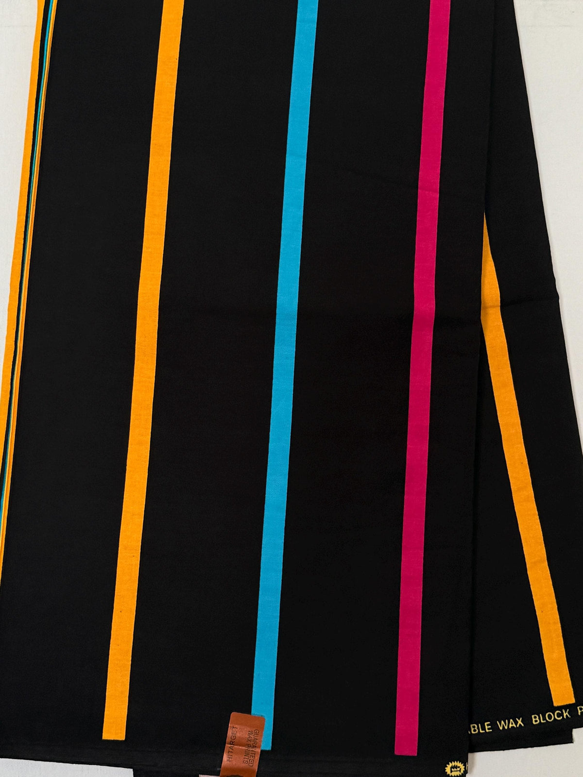 100% Cotton Ankara African Wax Print Fabric, Bold Vertical Stripes (Per Yard)