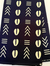 Black White Cowrie Shell Chevron Ankara Cotton Fabric Per Yard, African Print Sewing