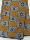 African Print Fabric by Yard, Olive Navy Geometric Ankara Cotton, Kente Style Sewing Apparel