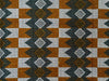 African Kente Print Fabric, Gold Green Diamond Checkerboard Ankara Wax Print, Apparel Sewing Yardage