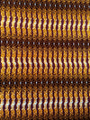 African Print Cotton Fabric, Burgundy Leopard Wave Stripe Ankara, Apparel Sewing Yard