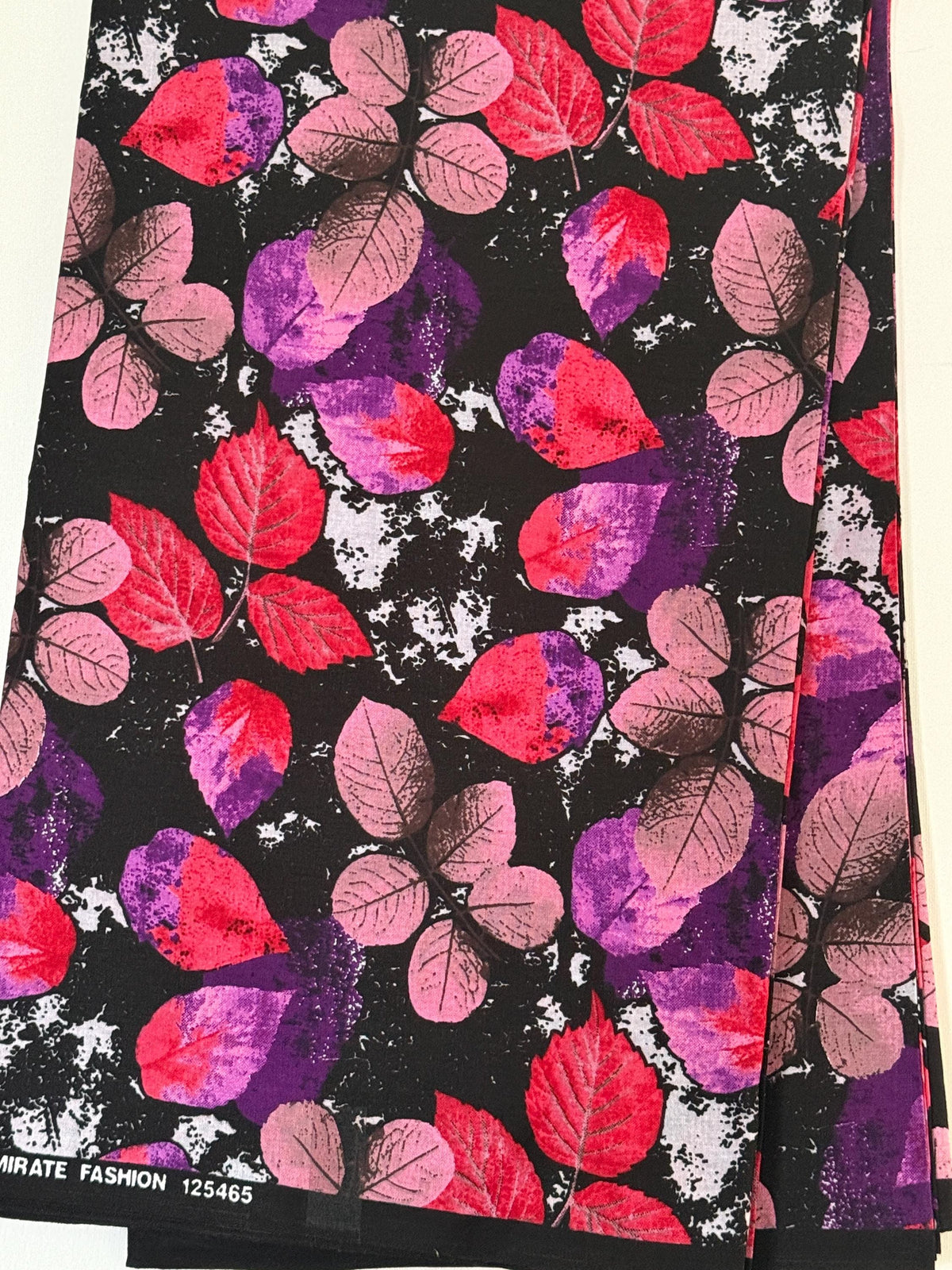 African Print Cotton Fabric, Botanical Leaf Ankara, Apparel Quilting Yardage