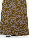 Olive Green White Dotted Scroll Ankara Cotton Fabric Per Yard