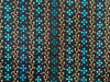 Ankara Cotton Fabric Per Yard, Black Turquoise Gold Cross Vine Print, Sewing Apparel Crafts