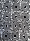 Nsu Bura African Print Fabric, Black White Sunflower Sunburst Ankara Cotton Yardage