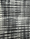 Handmade Adire Batik Fabric, Black White Shibori Stripe Funtua Cotton, African Sewing Textile