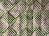 Hand-Dyed Adire Batik Fabric, Sage Green White Cotton, Nigerian Geometric Print Per Yard