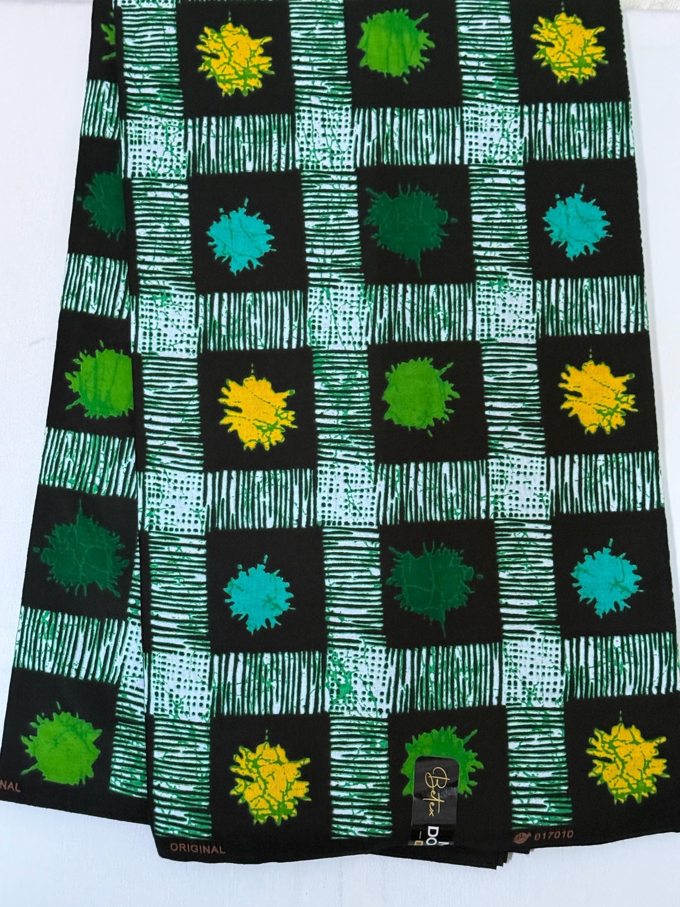 Mali Dogon African Print Fabric, Cotton Checkerboard Starburst Ankara Sewing Textile