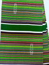 African Wax Print Fabric by Yard | Multicolor Stripe Ankara Sewing Material