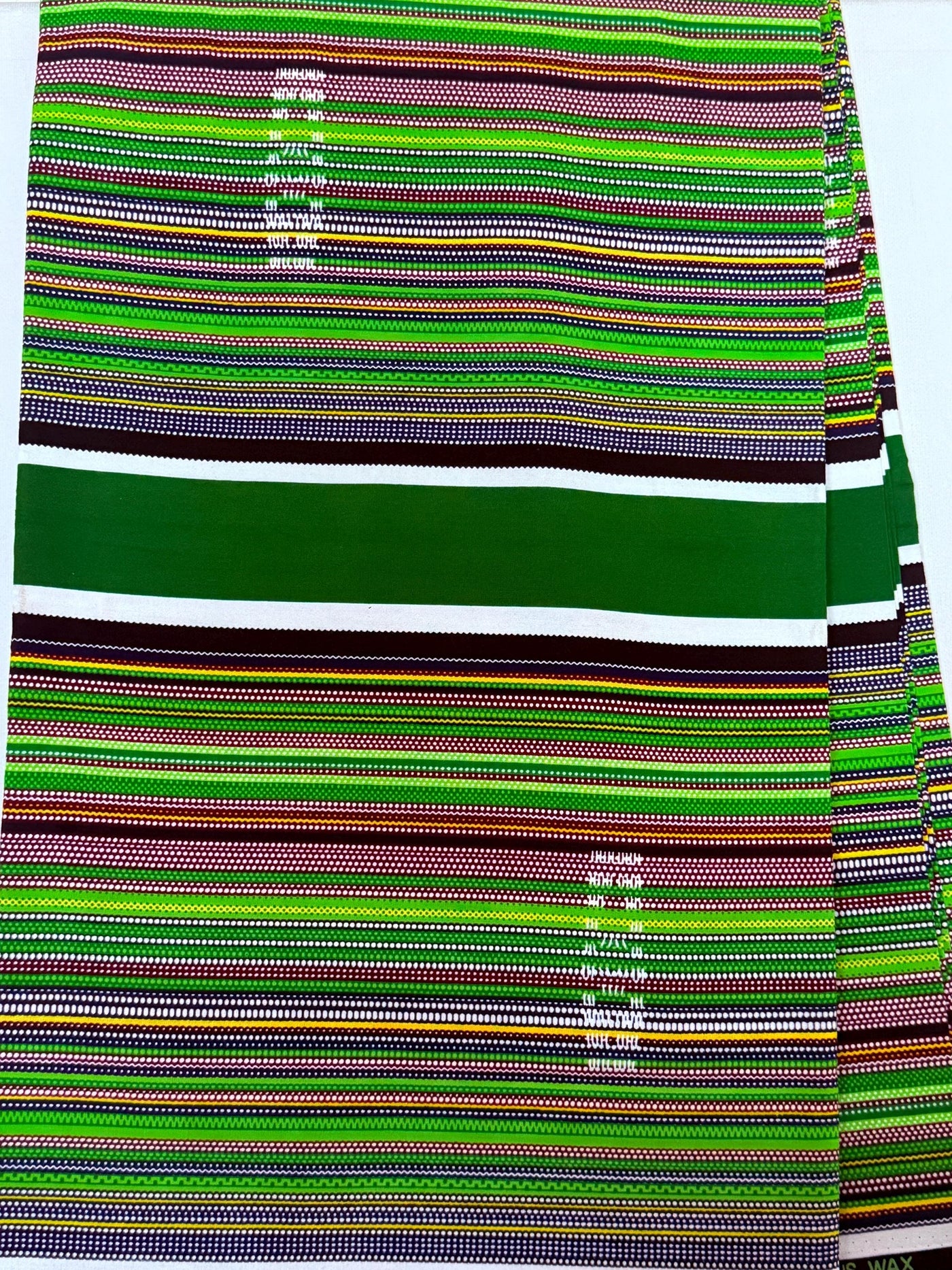 African Wax Print Fabric by Yard | Multicolor Stripe Ankara Sewing Material