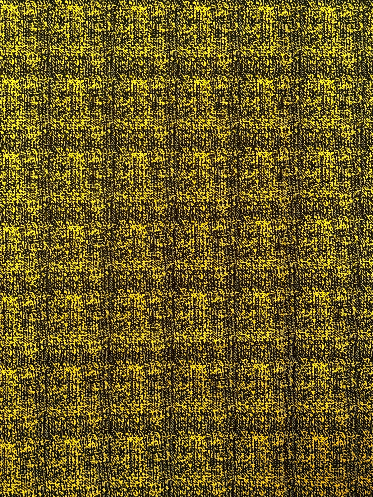 Yellow Black Geometric Ankara Cotton Fabric Per Yard, African Wax Print Sewing Material