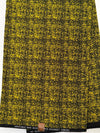 Yellow Black Geometric Ankara Cotton Fabric Per Yard, African Wax Print Sewing Material