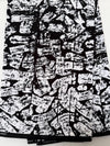 African Print Fabric, Black White Cracked Earth Cotton, Ankara Sewing Textile