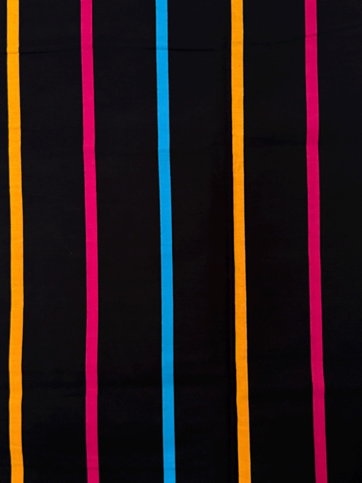 100% Cotton Ankara African Wax Print Fabric, Bold Vertical Stripes (Per Yard)