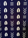 Black White Cowrie Shell Chevron Ankara Cotton Fabric Per Yard, African Print Sewing