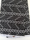 African Mud Cloth Fabric by Yard, Black White Chevron Cotton Sewing Textile
