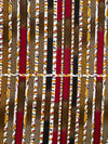 African Print Fabric, Burgundy Brown Mustard Gold Cotton, Textured Stripe Ankara Sewing Quilting