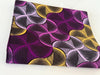 Ankara Cotton Fabric Per Yard, Purple Yellow Pink Silver Geometric Print Sewing Fabric