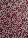 Burgundy White Dotted Scroll Ankara Cotton Fabric, Elegant Apparel Quilting Yardage