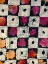 Hand-Dyed Adire Batik Fabric Per Yard, Nigerian Funtua Cotton, Abstract Splash Pattern