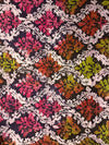 Hand-Dyed Adire Batik Fabric, Floral Vine Cotton Per Yard, Artisan African Sewing Textile
