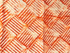 Hand-Dyed Adire Batik Fabric, Rust Orange White Cotton, Nigerian African Print Per Yard