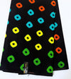 Mali Dogon African Print Fabric Per Yard, Multicolour Black Hollow Square Dot Ankara Pure Cotton, Geometric African Sewing Fabric